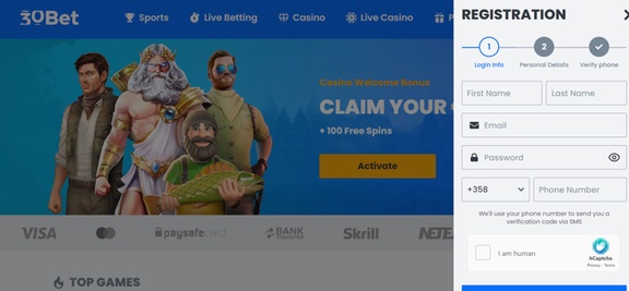 30bet bonusvoorwaarden